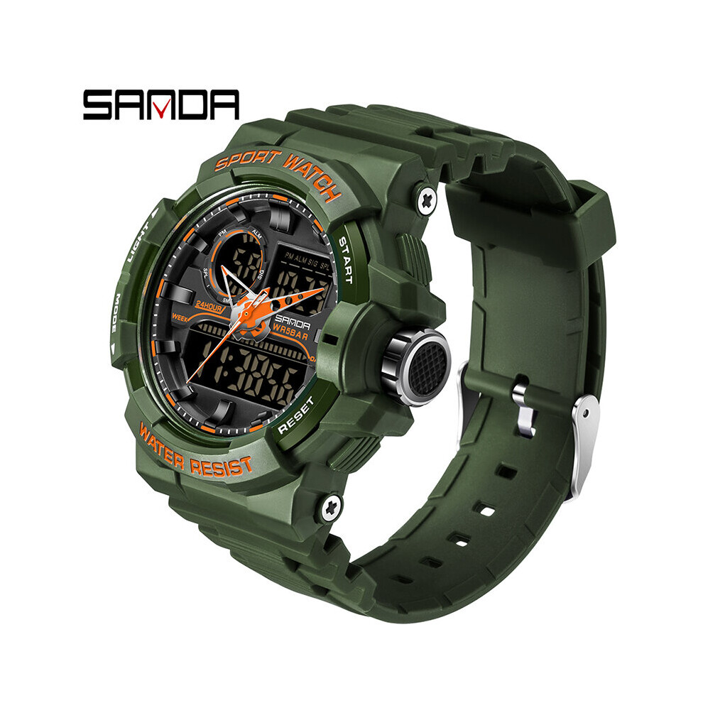 SANDA Military Men's WatchesTop Waterproof Sport Wristwatch Quartz Watch Male Clock relogio masculino-image-OPC-PBTJ2YN-NEW