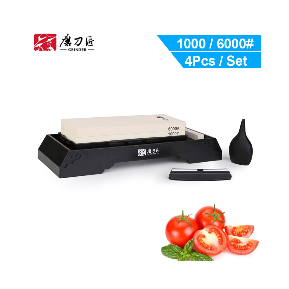 (A-1000 6000Grit 4Pcs As Shown) Taidea Sharpening Stone 240 1000 3000 8000# Professional Sharpening System Whetstone Knife Sharpener Water Grinding St 4853843713691