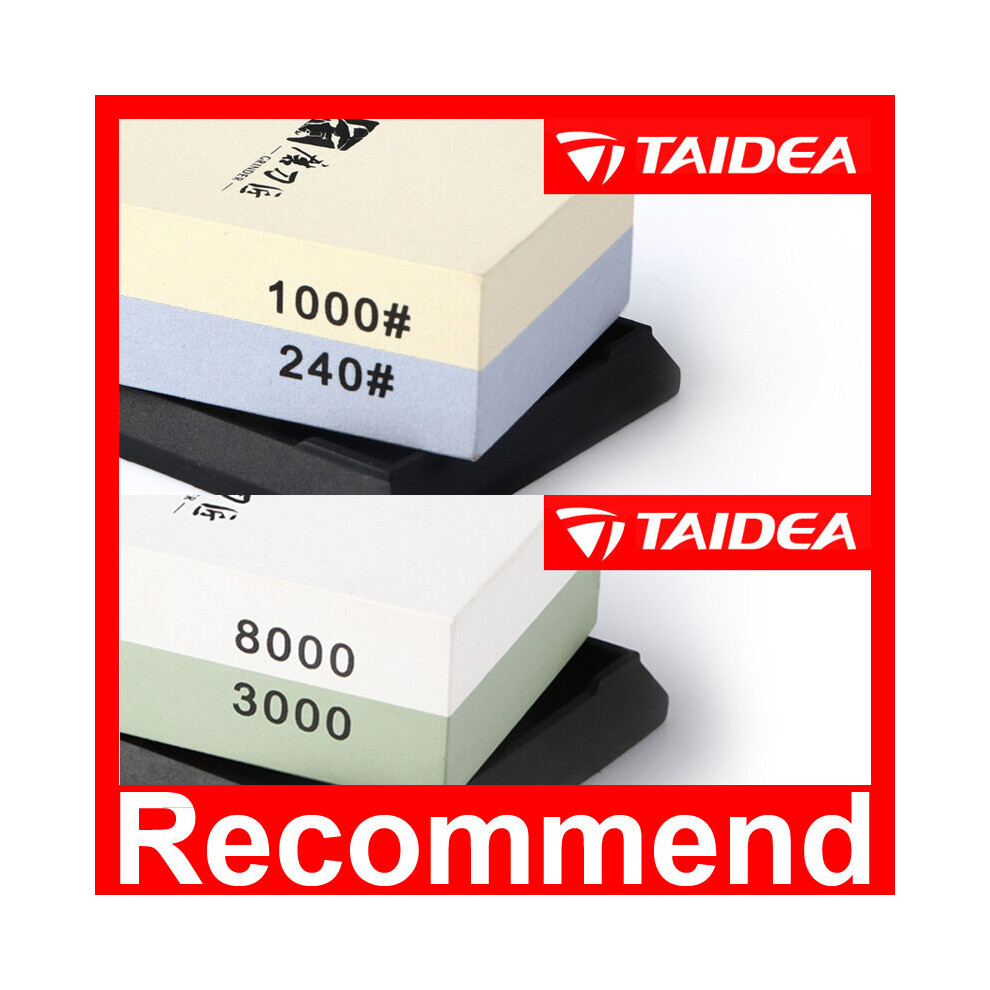 (A-6124 And 6830 As Shown) Taidea Sharpening Stone 240 1000 3000 8000# Professional Sharpening System Whetstone Knife Sharpener Water Grinding Stone T 4853843713813