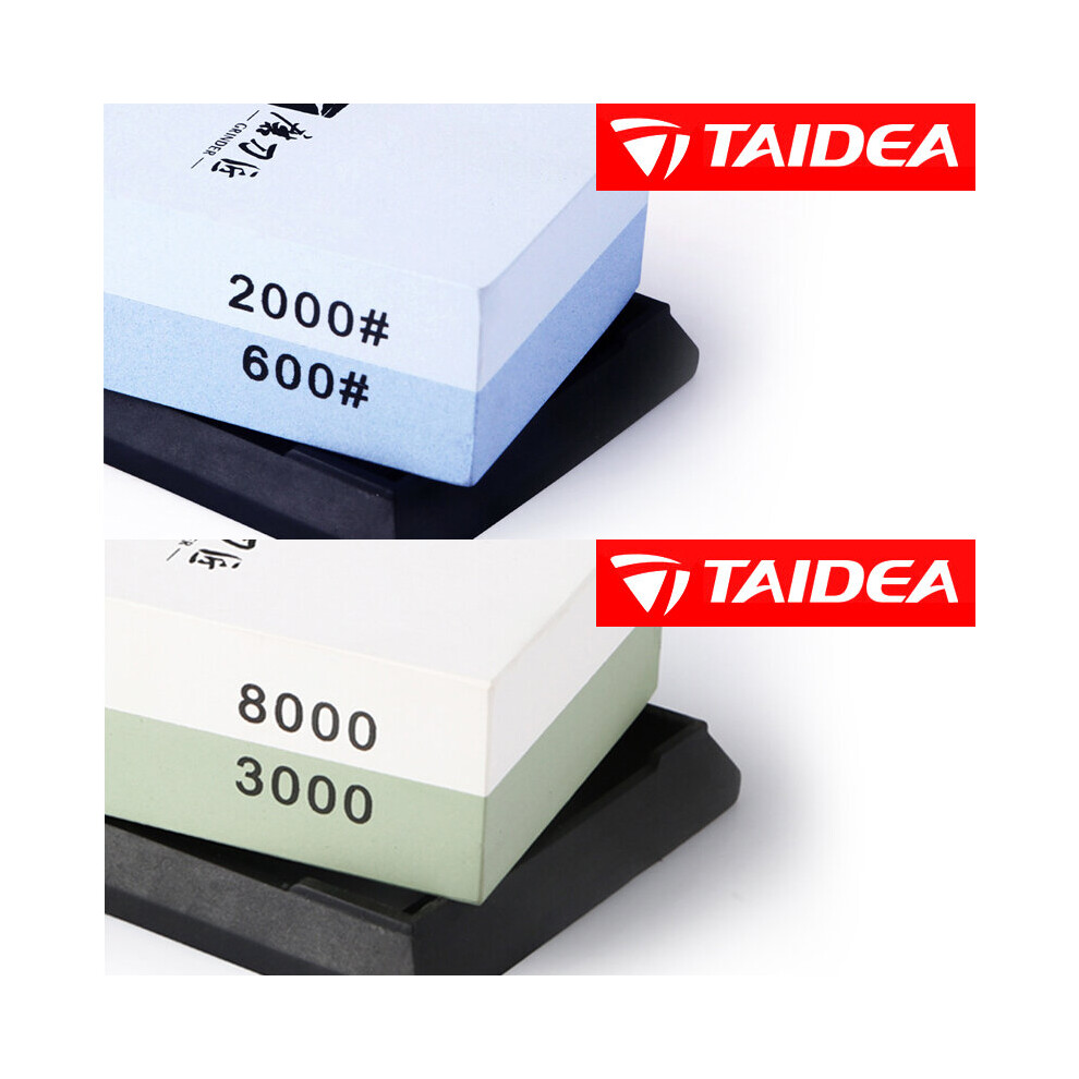 (A-6260 And 6830 As Shown) Taidea Sharpening Stone 240 1000 3000 8000# Professional Sharpening System Whetstone Knife Sharpener Water Grinding Stone T 4853843713820