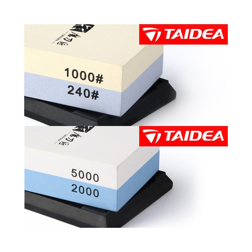 (A-6124 And 6520 As Shown) Taidea Sharpening Stone 240 1000 3000 8000# Professional Sharpening System Whetstone Knife Sharpener Water Grinding Stone T 4853843713806