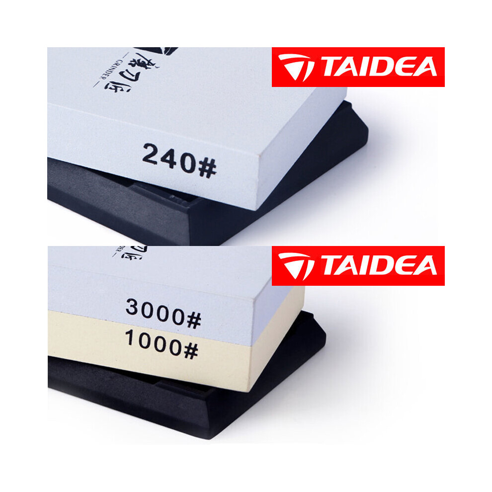 (A-7024 And 6310 As Shown) Taidea Sharpening Stone 240 1000 3000 8000# Professional Sharpening System Whetstone Knife Sharpener Water Grinding Stone T 4853843713868