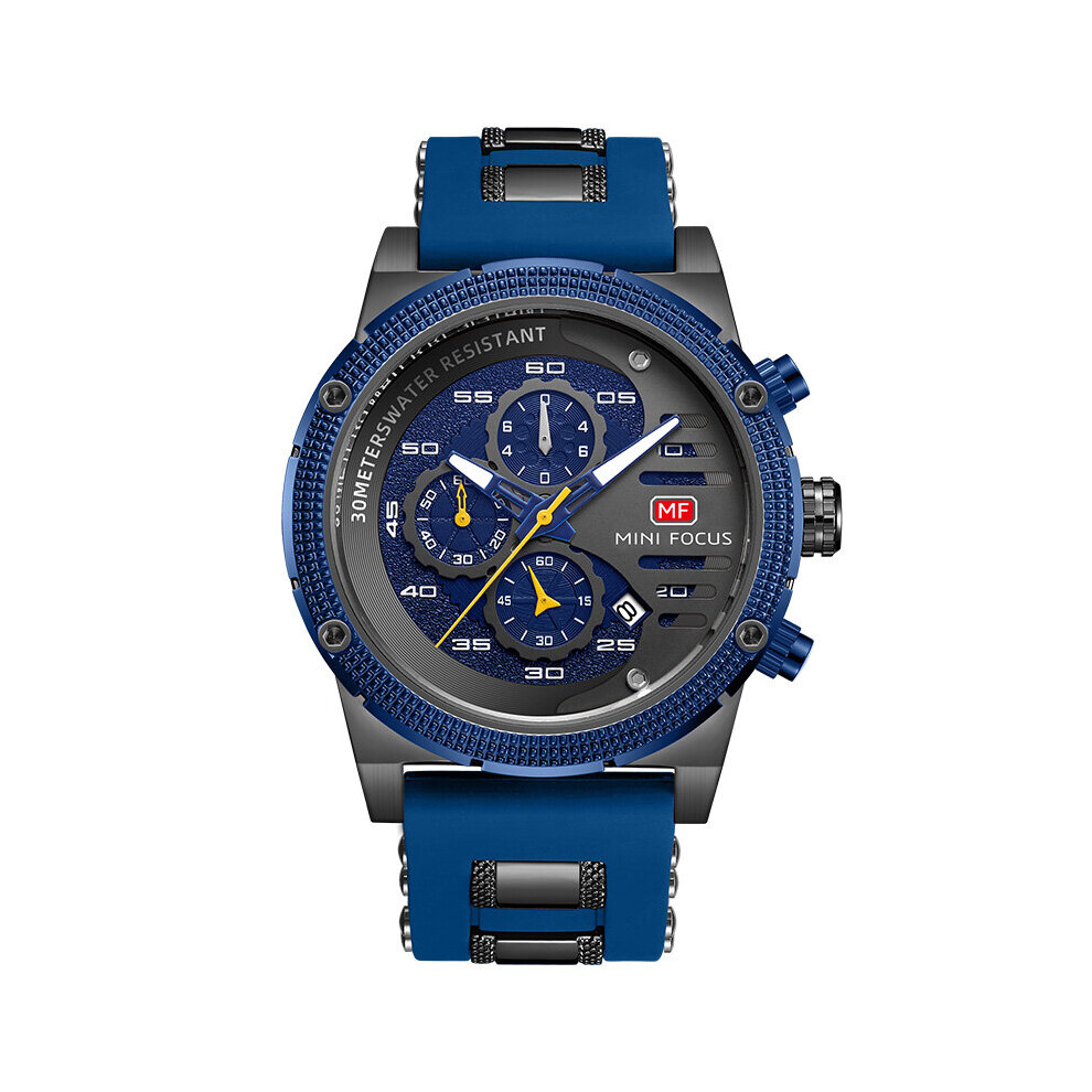 MINI FOCUS To Quartz Watches for Mens Sport Military Waterpfoof Male Clocks 24mm Silicone Strap reloj hombre-image-OPC-PBTJ82Y-NEW