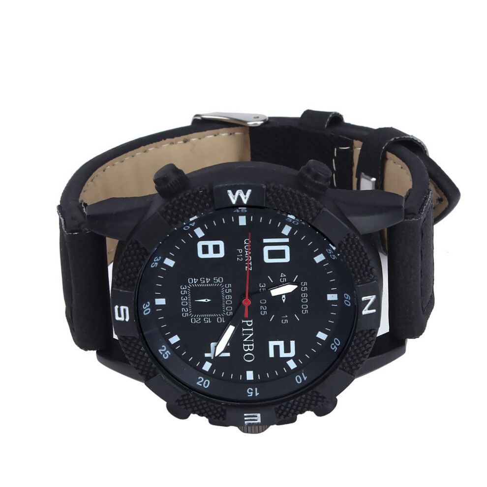 Smart Watch For Men Women Canvas Strap Large Dial Military Sport Quartz Wrist Watch Men's Watch Relogio Masculino Black 885653646818