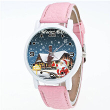 Cartoon Quartz Watch Child Leather Watches Cat Pattern Watch Women Wristwatches Clock Relogio Feminino Christmas Watches