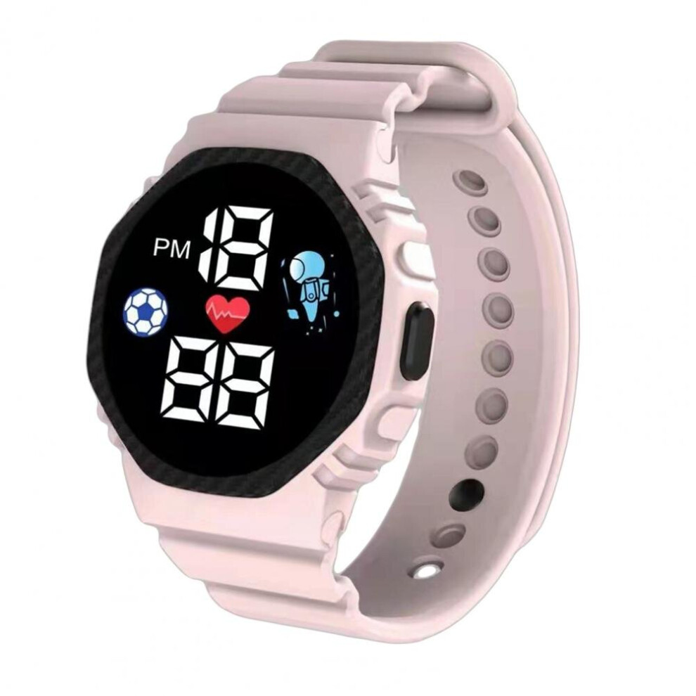 C5-13 Led Electronic Watch Waterproof Football Men Women Children Sports Smartwatch Luminous Digital Smart Watch Student Pink 885653660326