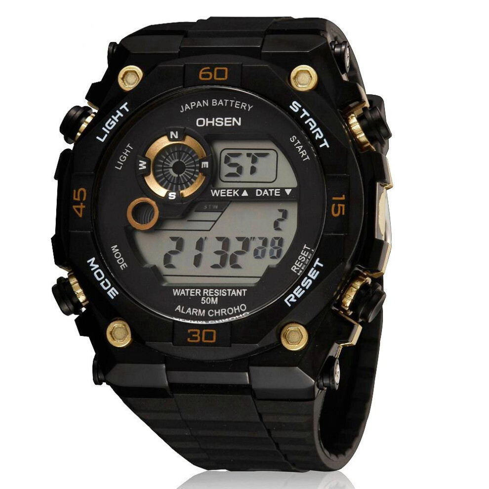 Men Watch 50m Waterproof Man Alarm Chronograph LED Electronic Watches Watch Band Digital Wristwatches Military-image-OPC-PBTJD6B-NEW