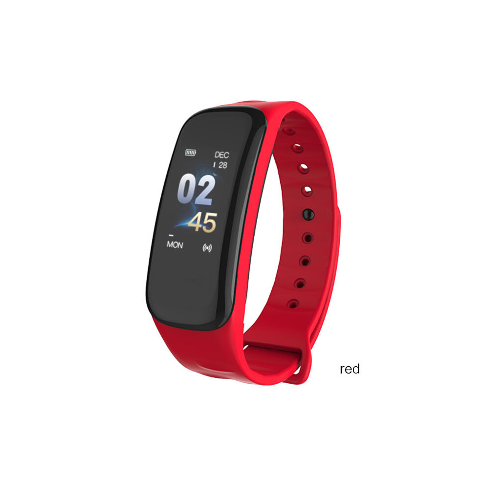 Red Smart Bracelet Blood Pressure Monitor Fitness Bluetooth Bracelet Screen Smart Band Pedometer Smartband For Phone Wristband