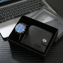 Men's Jewelry Gift Set 2pcs/set High Men's Watch Business Leather Belt Fine Jewelry Accessories Quartz Watches