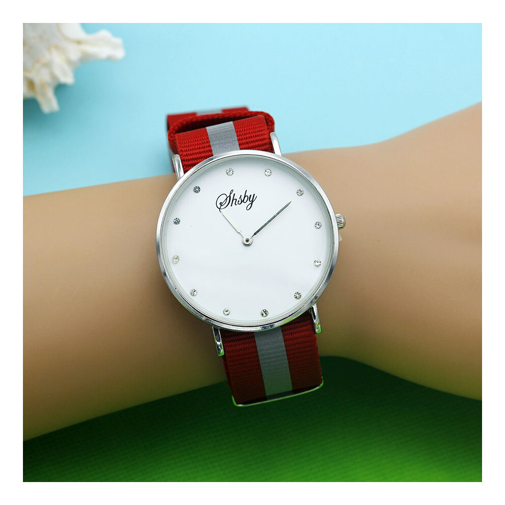 Shsby Women Canvas Strap Watch Nylon Watch For Men Quartz Wristwatch Lady Gift Watch Student Leisure Watch-image-OPC-PBTJFYT-NEW