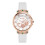 Diamond-Set Openwork Goldfish Dial Women's Leather Quartz Wristwatch 6