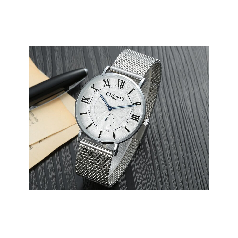CHENXI Watches Womens Watches Stainless Steel Mesh Belt Quartz Watch Small Seconds Watch Couple Watches Gift-image-OPC-PBTJJJV-NEW