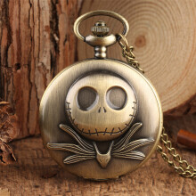 Bronze Pocket Watch for Kids Vintage Pendant Clock Necklace Chain Necklace Watch Gift