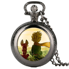 The Little Prince and Fox Watches for Kids Quartz Pocket Watch Necklace Pendant Fob Watches Clock Timepieces