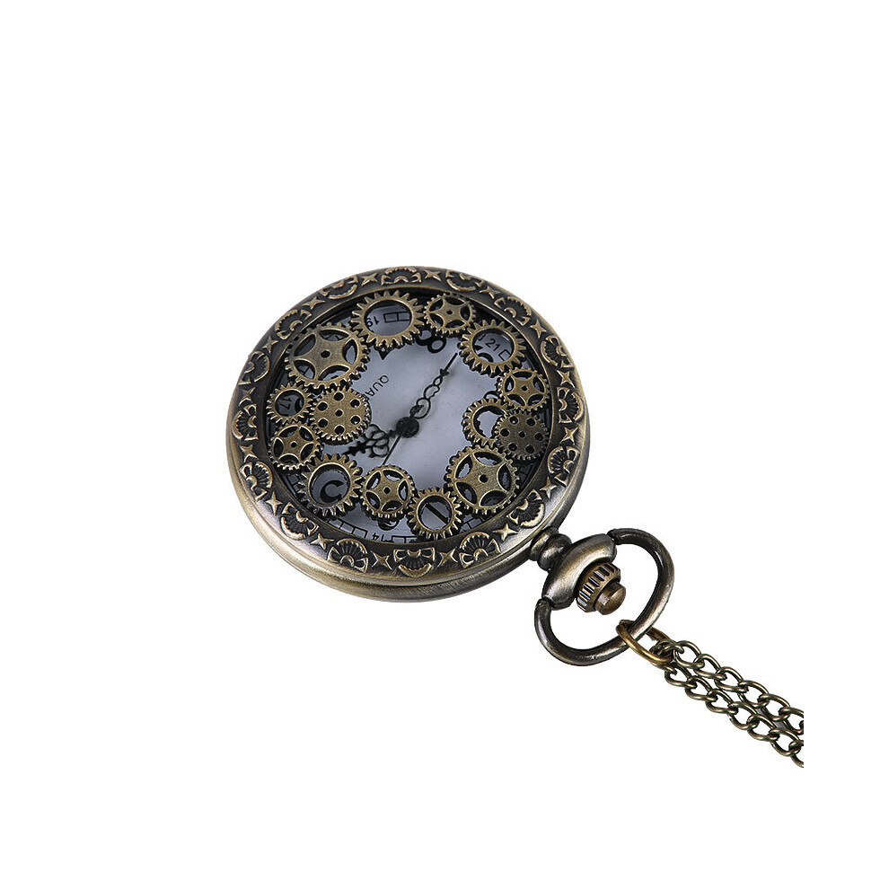 Antique mechanical parts bronze pocket watch large antique gear parts embossed pocket watch with necklace 8134-image-OPC-PBTJM6W-NEW