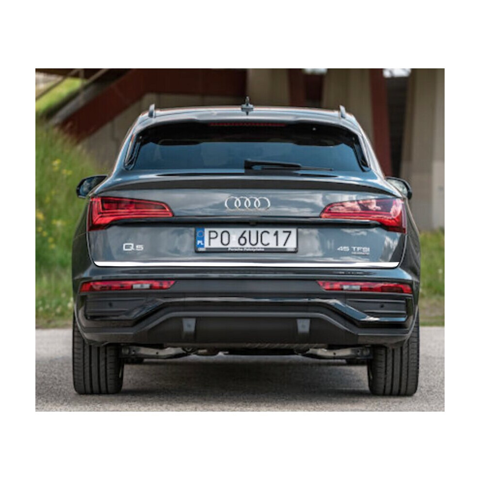 Audi Q5 Sportback 2020+ Chrome Trunk Trim - Tailgate Accent - Premium Car Rear Detail - Shine Enhancer Tuning 4130559012608