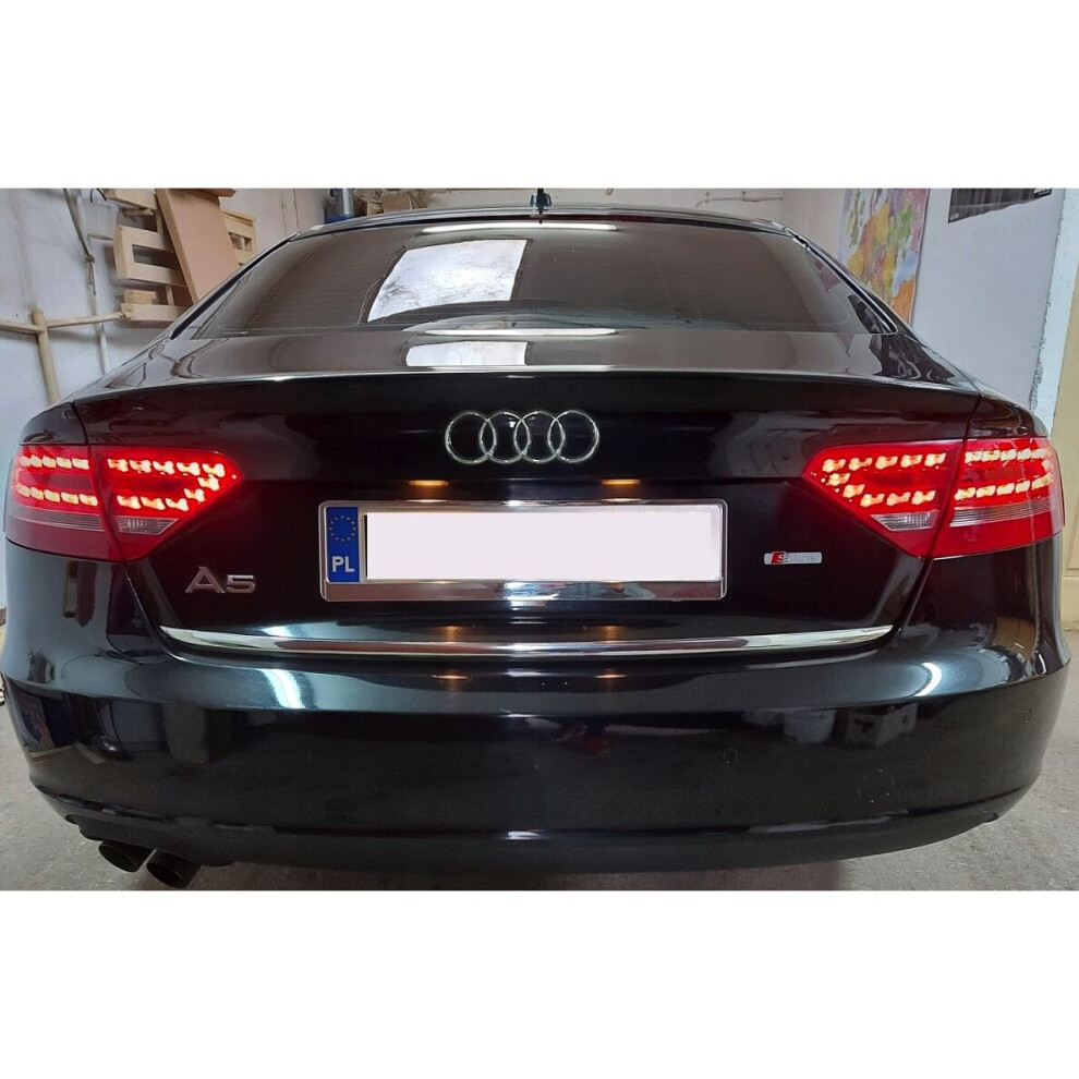 Audi A5 Sportback 5D 2009+ Chrome Trunk Trim - Tailgate Accent - Premium Car Rear Detail - Shine Enhancer Tuning 4083285790985