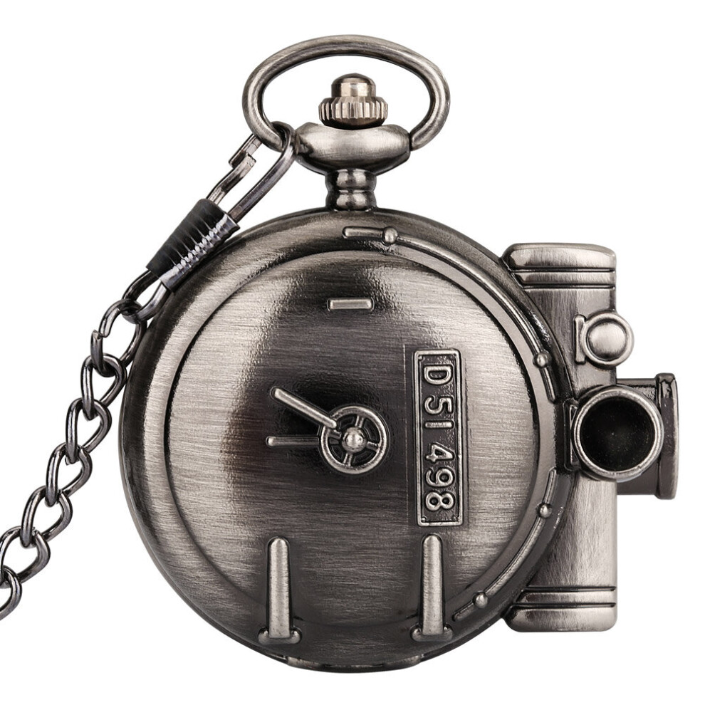 Retro Steam Train Model Quartz Pocket Watch Bronze Necklace Pendant Quartz Clock Unisex Train with 38cm/80cm Chain-image-OPC-PBTJMNF-NEW