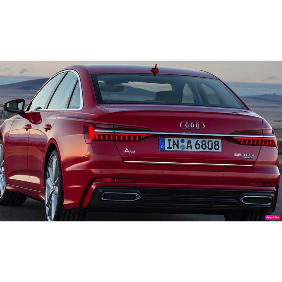 Audi A6 C8 Sedan Chrome Trunk Trim - Tailgate Accent - Premium Car Rear Detail 4108544216393