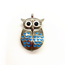 Cartoon Owl Children's Pendant Watch Mini Quartz Female Accessories Keychain Ornaments Middle School Student Necklace Watch