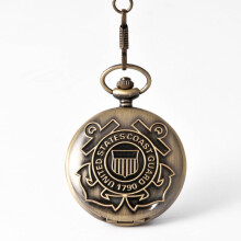Pocket watch chain retro bronze pattern pocket watch men's steel steampunk unique women's men's FOB chain pocket watch box