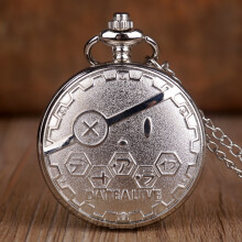 Silver Bear Quartz Pocket Watches Necklace Chain Pocket Watches For Boys Girls