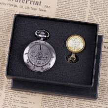 Cartoon Anime Theme Pocket Watches Men Children's Kids Boy Set Present Quartz Pocket FOB Watch reloj de bolsillo