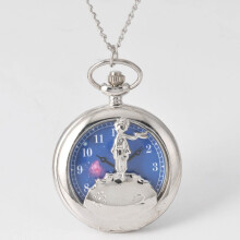Kids Little boy Gift To The Little Prince Planet Quartz Pocket FOB Watch GiftsBlue Bronze Vintage