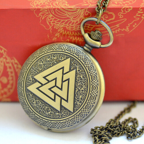 1014Triangle pocket watch retro stack triangle pyramid pocket watch three triangle pocket watch 2