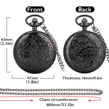 Movie Time Lord Portable Watches Space Exploration Hero Quartz Pocket Watch Cosplay with Chain