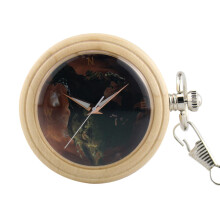 Compass Quartz Pocket Watch Chain Men Vintage Pendant Necklace Colorful Women Gift With Box Unique Clock