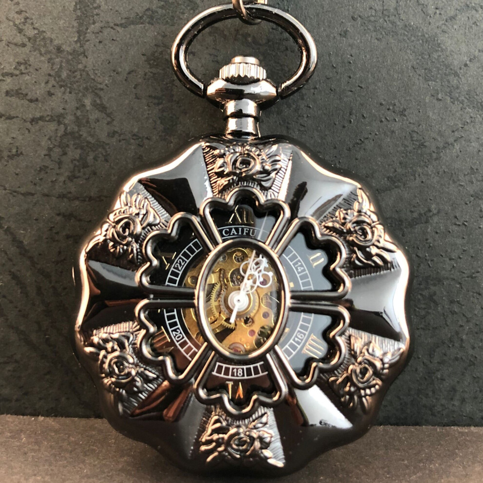 Classic Charm Mechanical Pocket Watch For Women Hand Wind Casual Pocket&Fob Chain Watches Gift-image-OPC-PBTJQWT-NEW