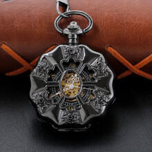 Flower Hollow Out Mechanical Pocket Watch High Unisex Necklace Pendant Jewelry for Boys and Girls PJX1219