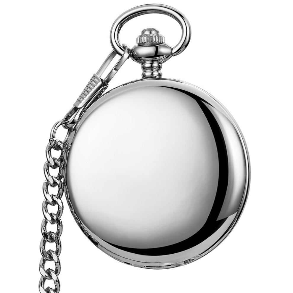 Classic Mirror Pocket Watch Men's Automatic Mechanical Watches Skeleton Hollow Dial FOB Chain Vintage Clock Reloj Hombre-image-OPC-PBTJT67-NEW
