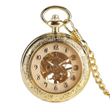 Hand Operated Mechanical Pocket Watch for Gentleman, Unique Pocket Watchers for Boy, Double Sided Pocket Watch for