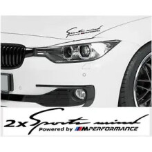 BMW M PERFORMANCE BONNET SPORTS MIND STICKERS X2 UK SELLER FAST DELIVERY