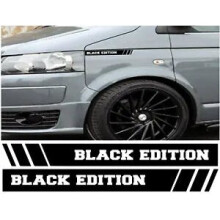 VW  T5-5.1 Transporter Black Edition Vinyl Wing Decal Sticker-r line
