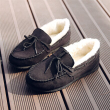 (black Beige-6) Winter Women Shoes Warm Plush Female Boat Shoes Loafers Moccasins Woman's Casual Shoe Flat Gommino Cotton Footwear