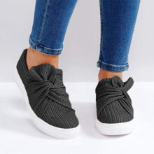 Summer Espadrilles Casual Women Sneakers Shoe Bow Women Breathable Flats Slip on Canvas Loafers Female Footwear