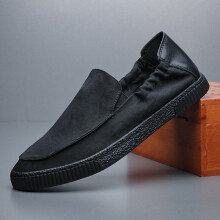 (Blue-38) Men Flats Plimsolls Retro Style Canvas Casual Shoes Men Espadrille Fisherman Shoes Plus Size Alpargatas Hombre