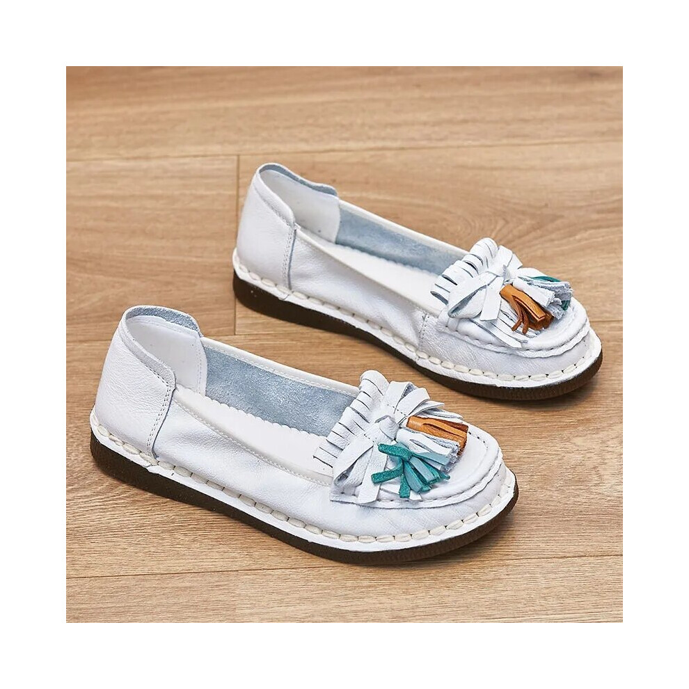 High Tassels Leather Moccasins Womens Loafers Soft Antiskid Ballet Women Shoes News-image-OPC-PBTKFGS-NEW