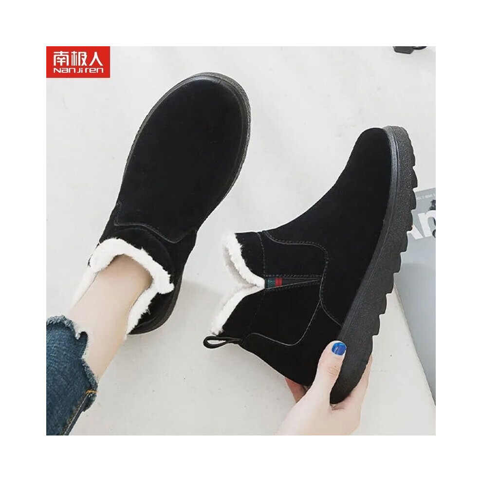 Winter Ankle Boots Women Boots Non-slip Keep Warm Plush Foot Set Casual Boots Woman Snow Boots Large Size-image-OPC-PBTKCPK-NEW