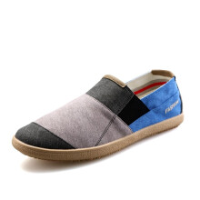 (Gray-5) Men Causal Shoes Breathable Wide Slip On Canvas Sneakers Male Linen Shoes Summer Espadrilles Men Shoes Loafers