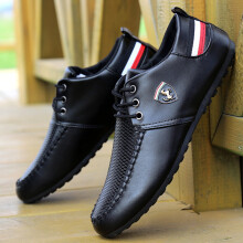 (Black-US 6 (EUR 38) 6.5) Men Casual Shoes Style Breathablethe British Sneakers Solid Lace-up Men Shoes