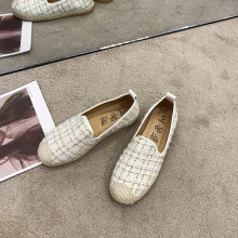 Women's loafers Women Espadrilles Retro Plaid Fisherman Woman Loafers Casual Shoes Female Mules Slip on Flat Shoe