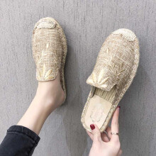 Embroidery Espadrilles Flats Shoes Woman Straw Loafers Women Printed Flower Moccasins Slip On Ballets Woman Walking Shoe
