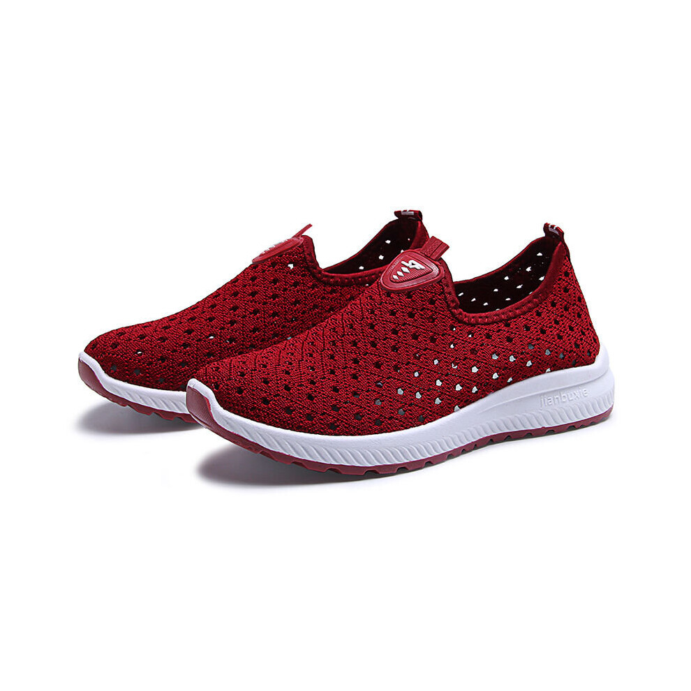 Mesh Shoes Women Summer Old Beijing Cloth Shoes Women's Shoes Breathable Hollow Mesh Casual Sneakers Women Middle-aged Mom Shoes-image-OPC-PBTKSTH-NEW