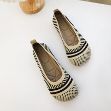 Women Casual Shoes Holiday Weekends Espadrille Sneakers Knitting Flat Heel Square Toe Summer Flats Loafers