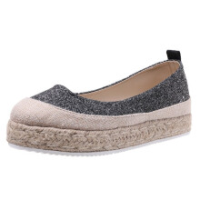 Women's Shoes Loafers for Women Slip On Shallow Weave Flat Espadrilles Platform Comfort Ladies Moccasins Autumn