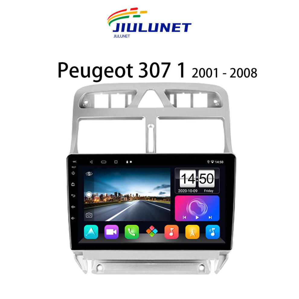 (2GB+32GB) JIULUNET 9" For Peugeot 307 1 2001 - 2008 8 Core Carplay Android Central Multimedia Car Stereo Radio Player 2 Din